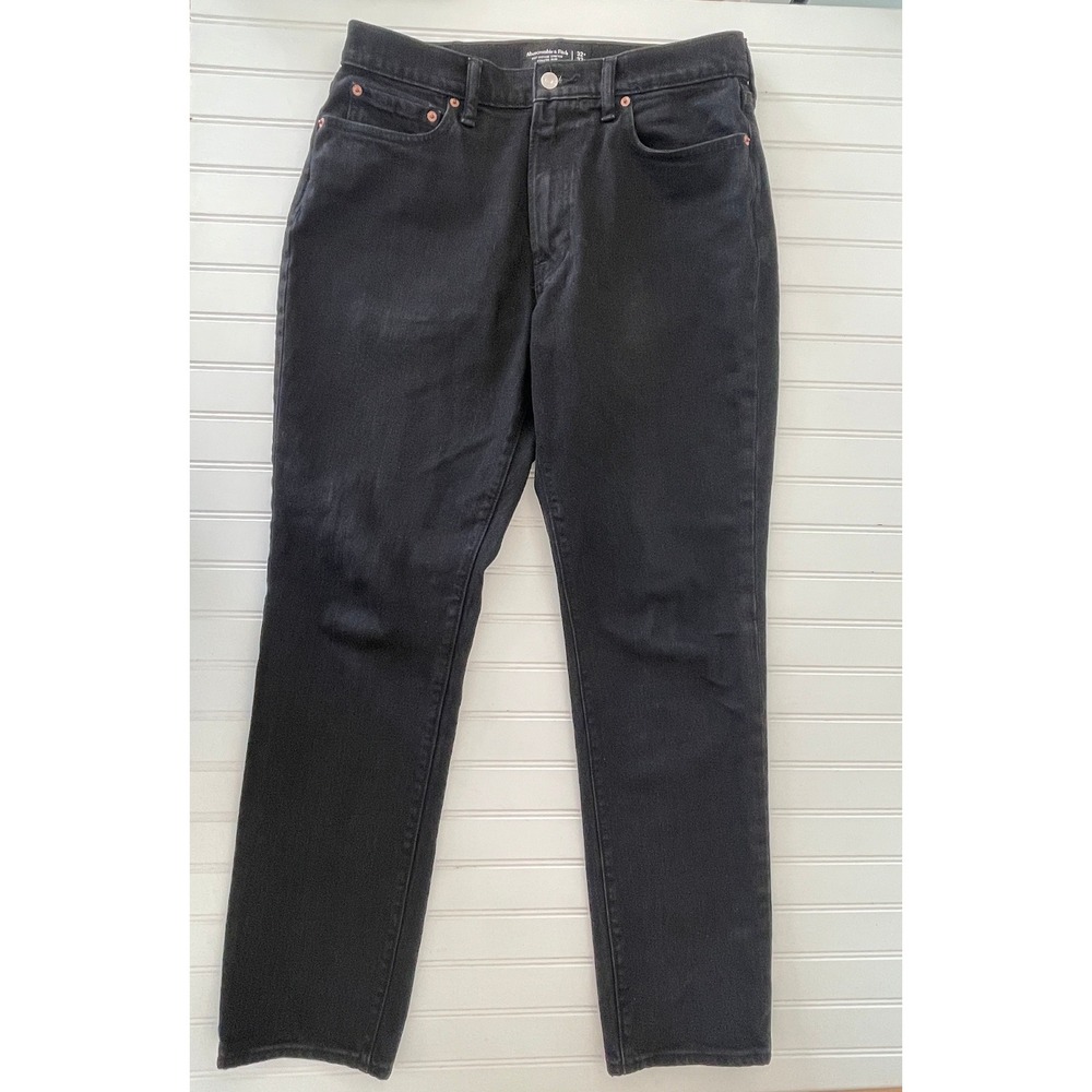 Abercrombie & Fitch Athletic Slim Black Vintage Stretch Jeans 32x32 Mens